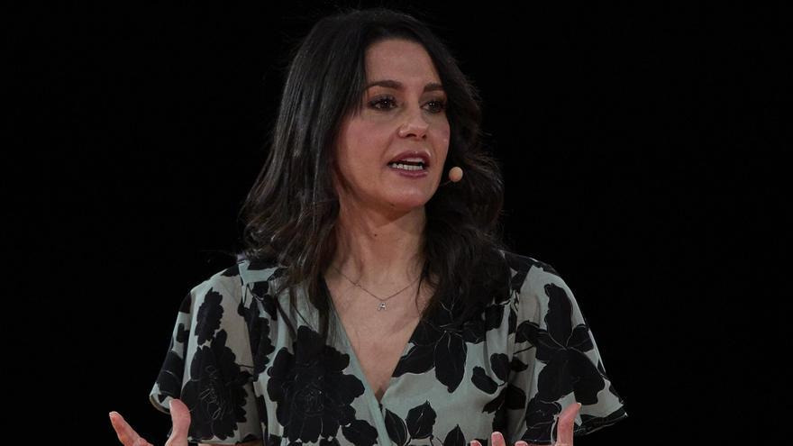 La presidenta de Ciudadanos (Cs), Inés Arrimadas, en el evento 'Renovar Europa', durante la primera jornada de la convención política del partido, en el espacio para eventos Nube de Pastrana, a 17 de julio de 2021, en Madrid (España). Ciudadanos celebra e