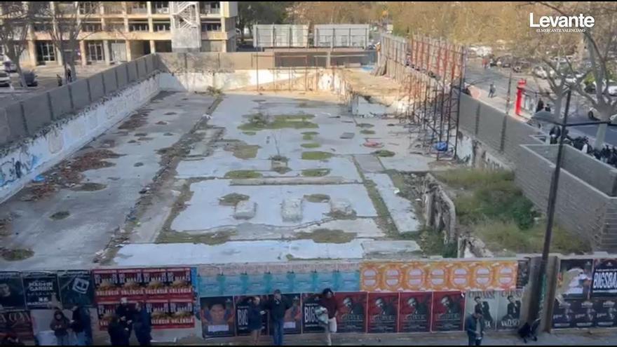 El solar junto al Mestalla ya no alberga chabolas