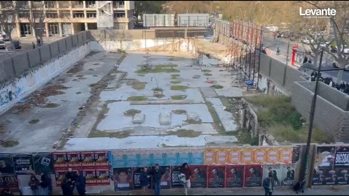 El solar junto al Mestalla ya no alberga chabolas