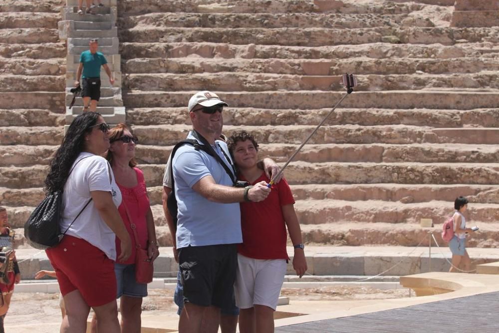 Turistas en Cartagena en el Puente de agosto