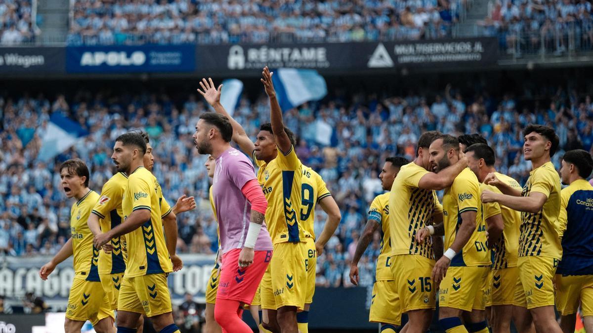 Las Palmas celebra el 0-1.