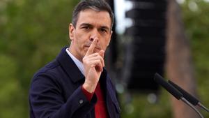 Mitin de cierre de campaña del candidato del Psoe a la presidencia de la Comunidad de Madrid Angel Gabilondo junto al presidente del Gobierno Pedro Sanchez. 