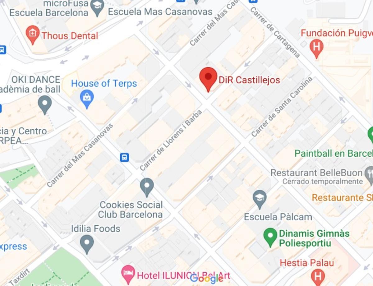 Desallotjat el gimnàs DIR Castillejos de Barcelona per un incendi Desallotjat el gimnàs DIR Castillejos de Barcelona per un incendi