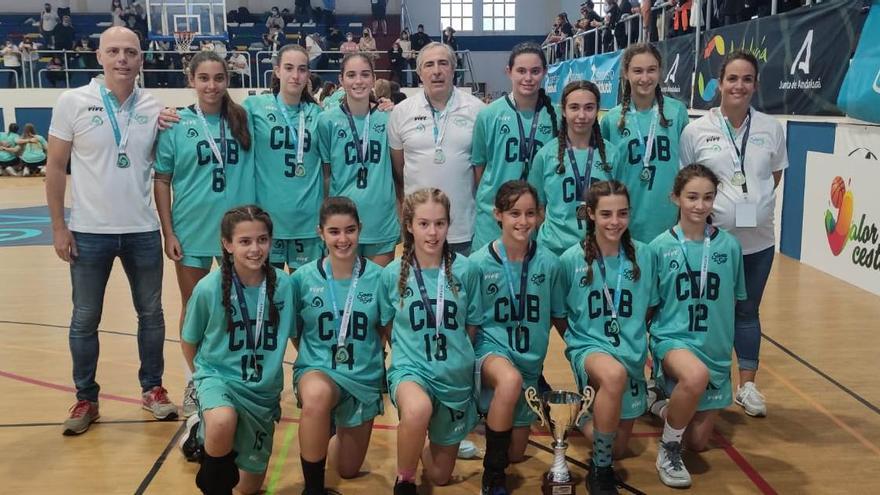 Componentes de la selección provincial infantil femenina de baloncesto.