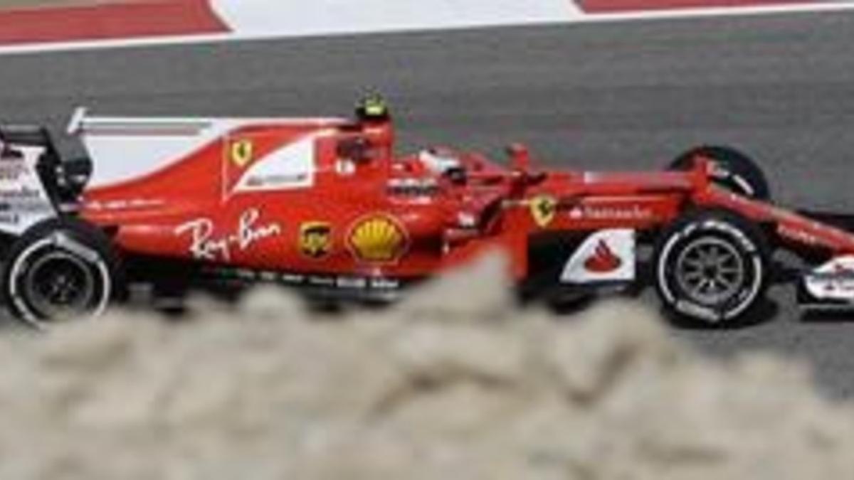 Kimi Raikkonen, antes de romper hoy el motor de su Ferrari en los primeros ensayos de Baréin.