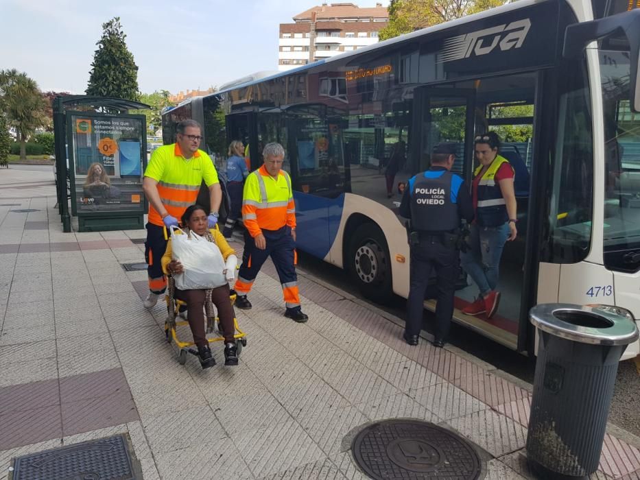 Accidente autobús en Oviedo