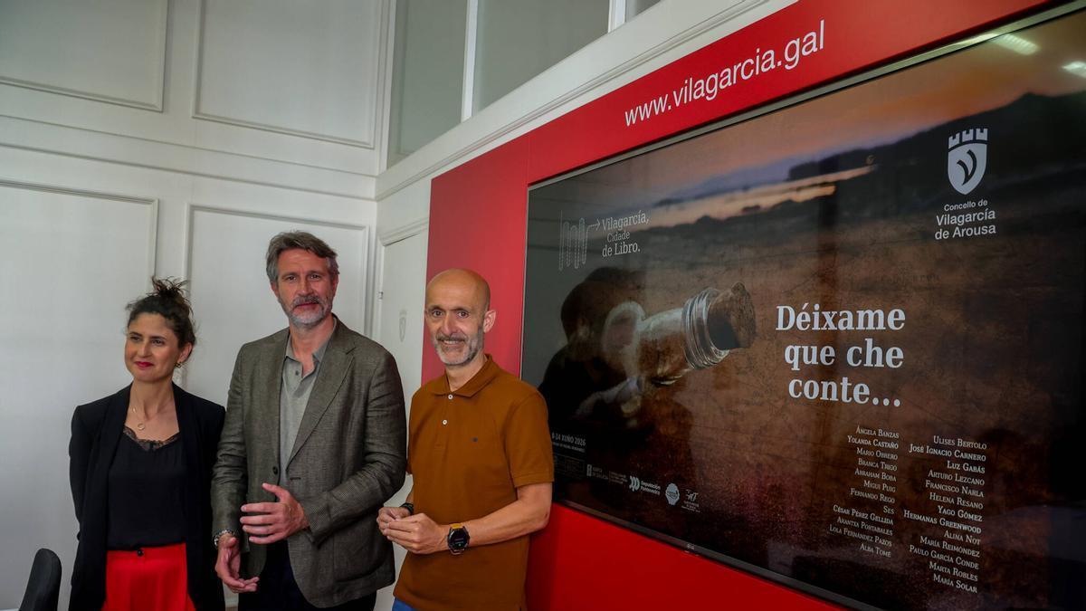 Outón, Varela y Carou, en la presentación del evento.