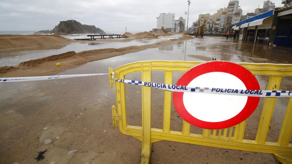 Temporal de llevant a Blanes