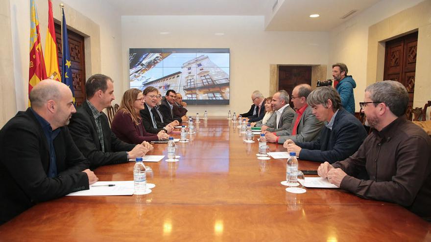 Reunión del sector agrario con el Presidente de la Generalitat a principios de 2019