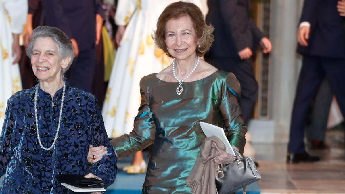 La reina Sofía en la boda de Philippos de Grecia y Nina Flohr