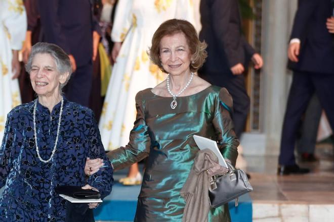 La reina Sofía en la boda de Philippos de Grecia y Nina Flohr