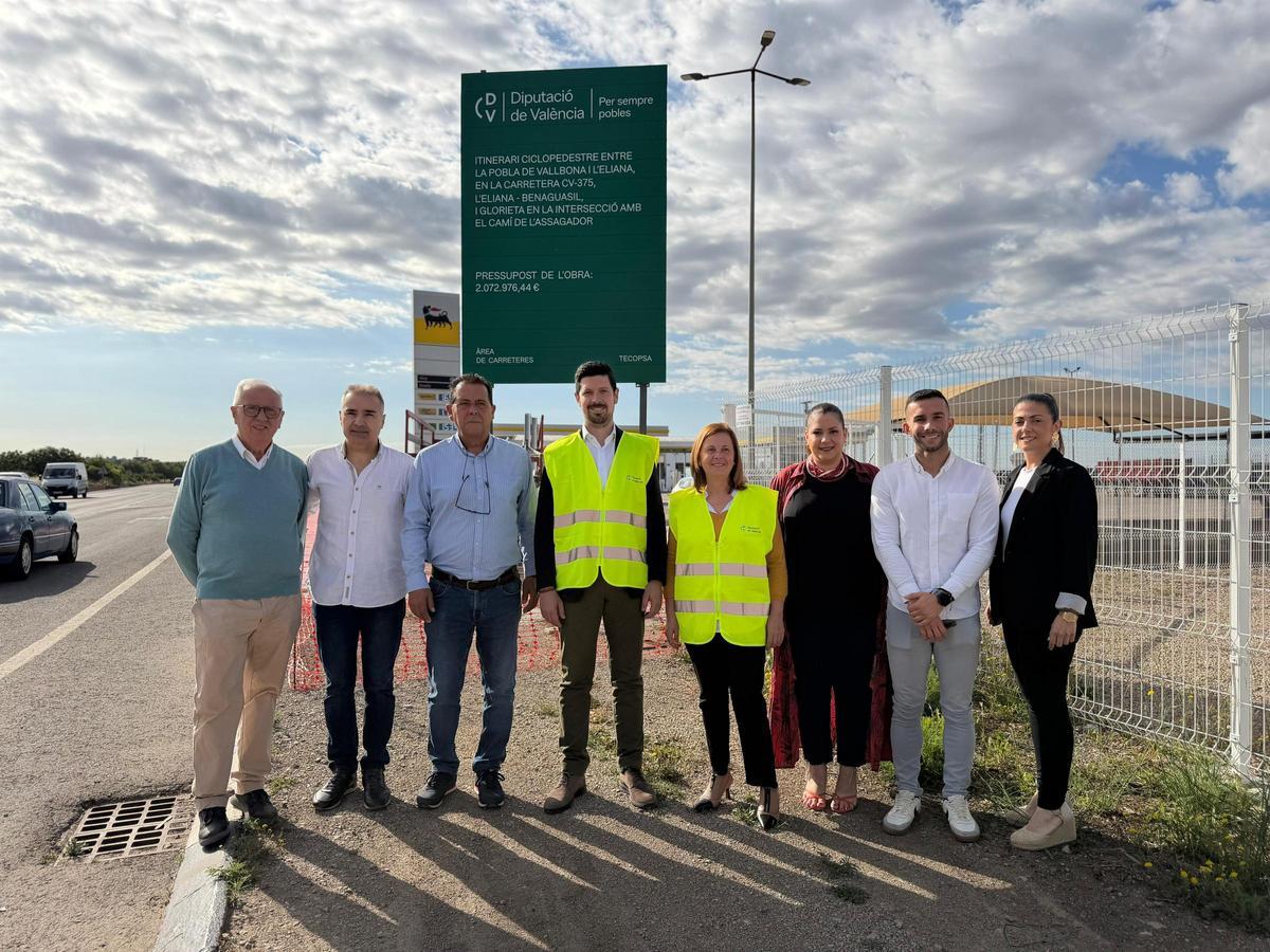 La Diputación de Valencia inicia las obras del nuevo itinerario ciclopeatonal entre la Pobla de Vallbona y l’Eliana.