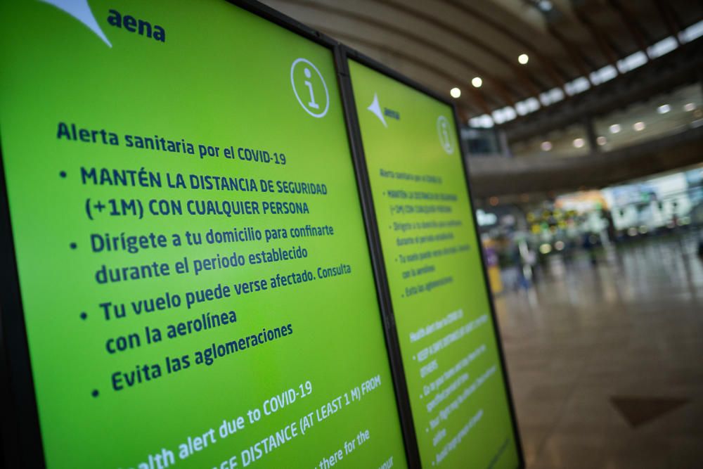 Situación en el aeropuerto de Tenerife Norte.