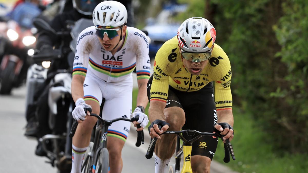 Van Aert se impuso a Pogacar en la París-Roubaix en un espectacular final al sprint