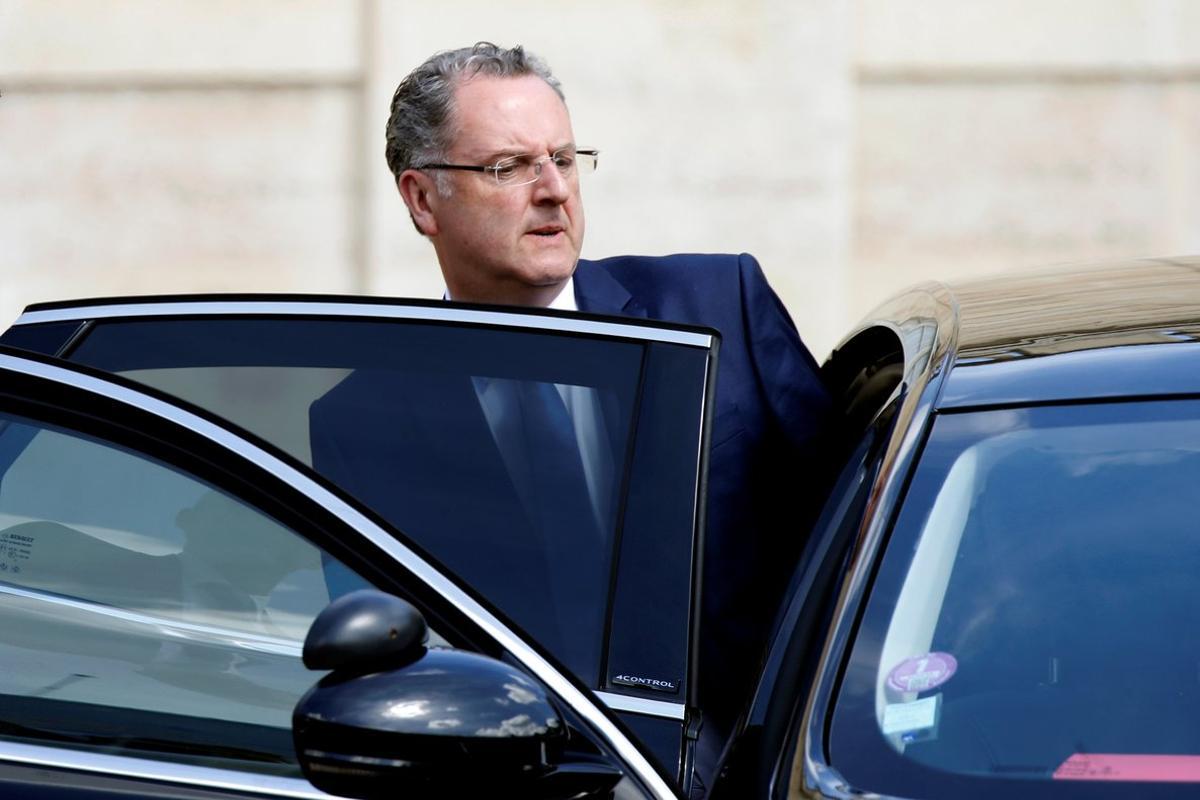 French Territorial Cohesion Minister Richard Ferrand leaves the Elysee Palace after a weekly cabinet meeting in Paris, France, May 31, 2017. REUTERS/Charles Platiau