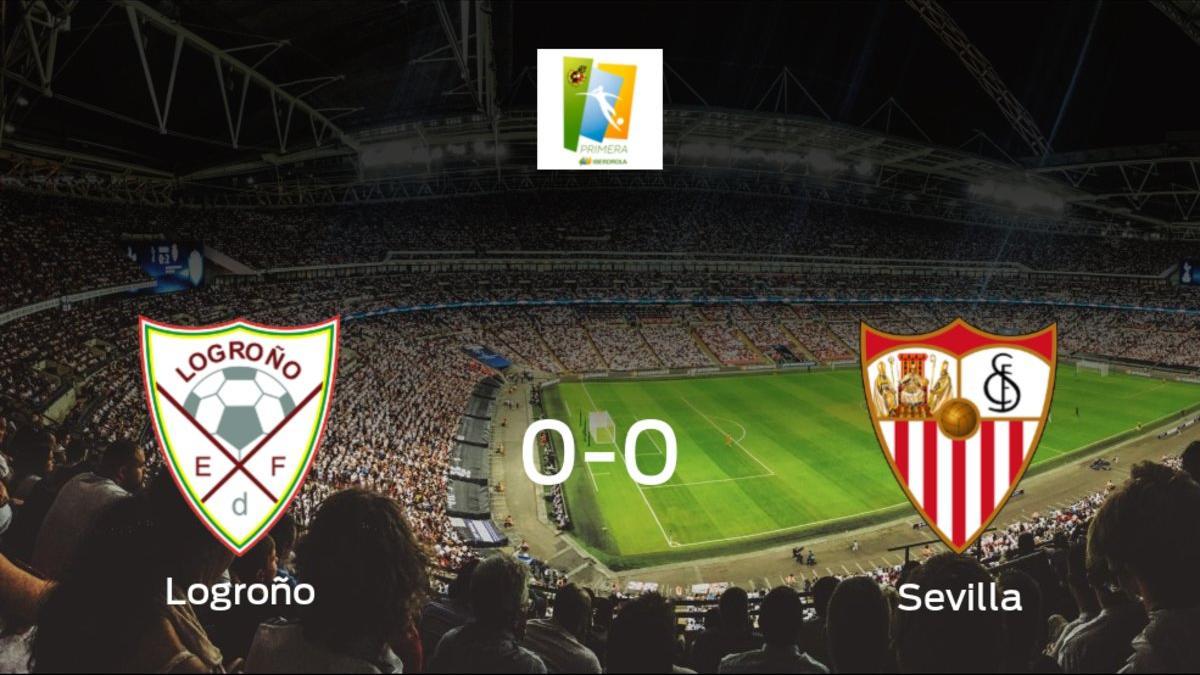 El Logroño Femenino y el Sevilla Femenino firman un empate sin goles (0-0)