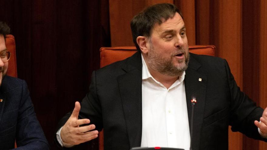 Junqueras, durant una compareixença al Parlament el gener passat