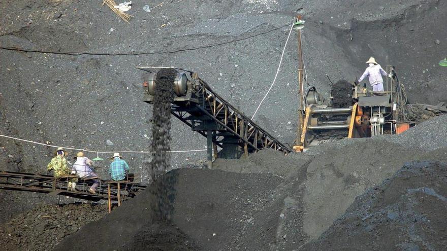 Imagen de una mina de oro en China.