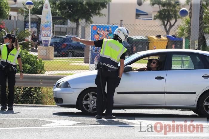 Protesta de policías en La Manga