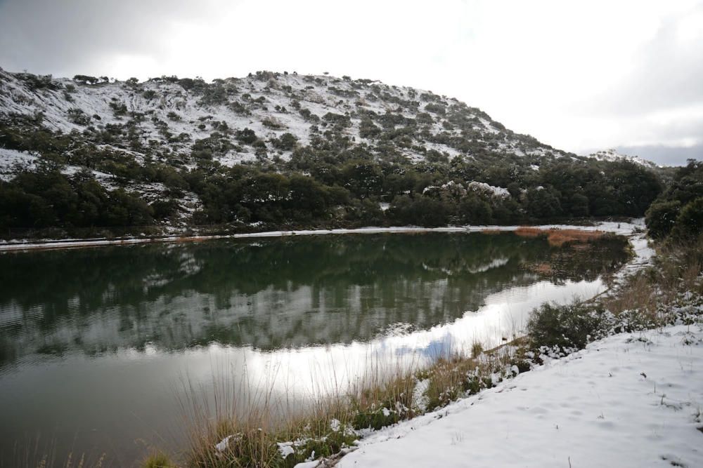 La nieve cubre las montañas de la Serra de Tramuntana