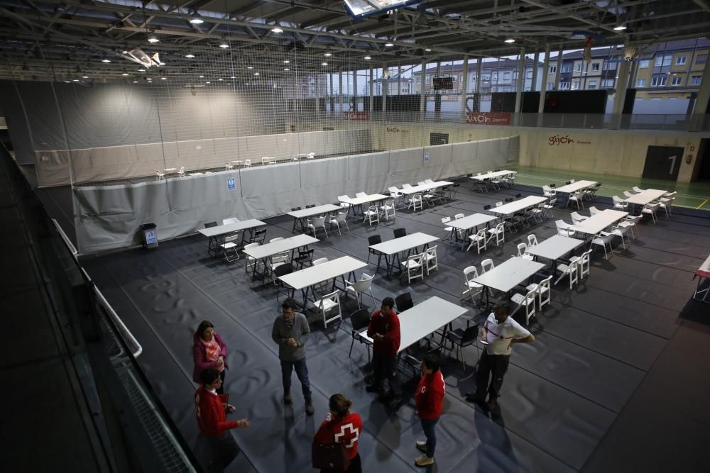 La Tejerona (Gijón) preparado para los "sin techo"