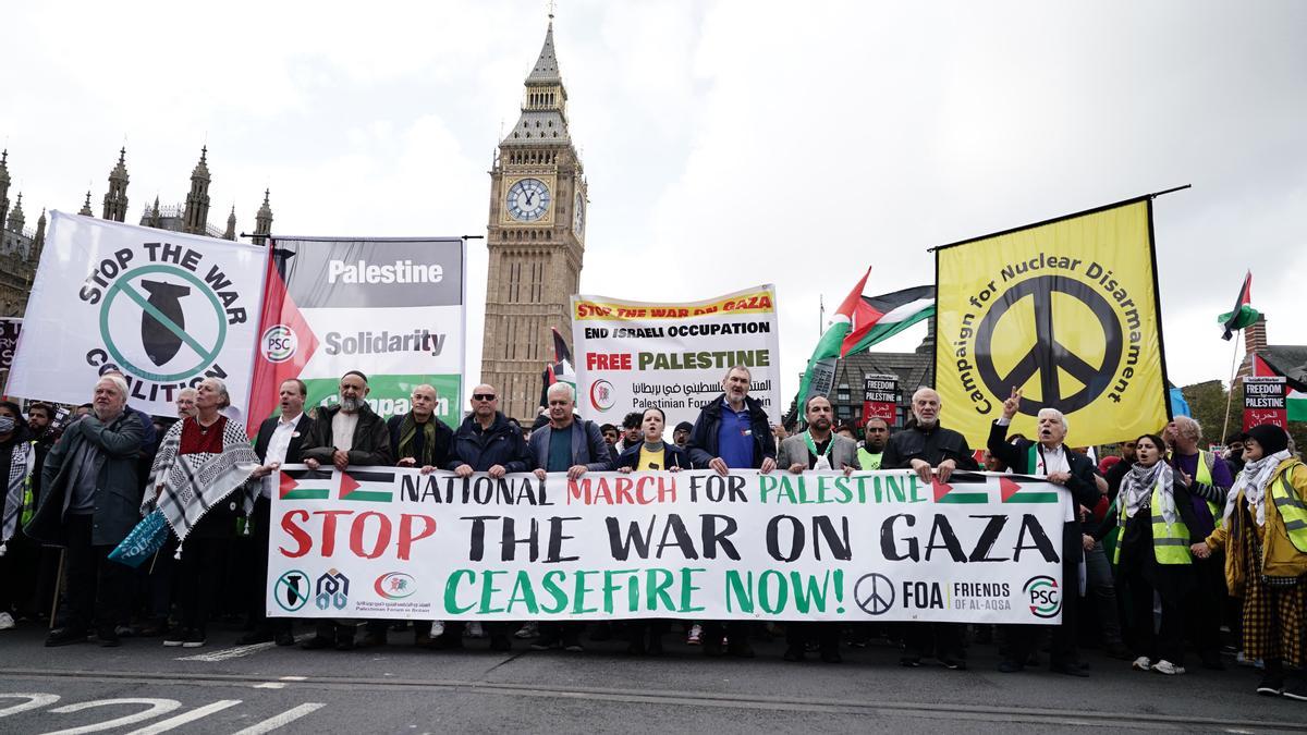 Manifestación propalestina en Londres.