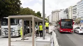 El Concello de A Coruña avanza en la remodelación de los Cantones con la ampliación de las paradas de bus del Obelisco