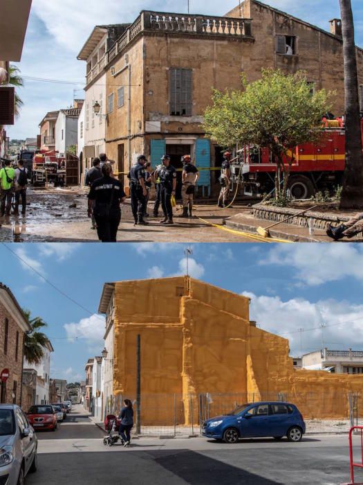 Sant Llorenç des Cardassar tras las inundaciones y seis meses después