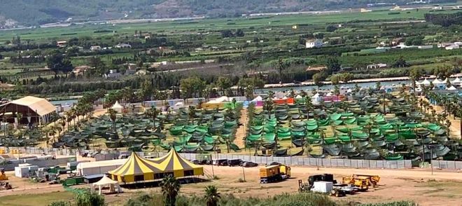 Así está el cámping del Medusa después del desalojo de los acampados tras la tragedia
