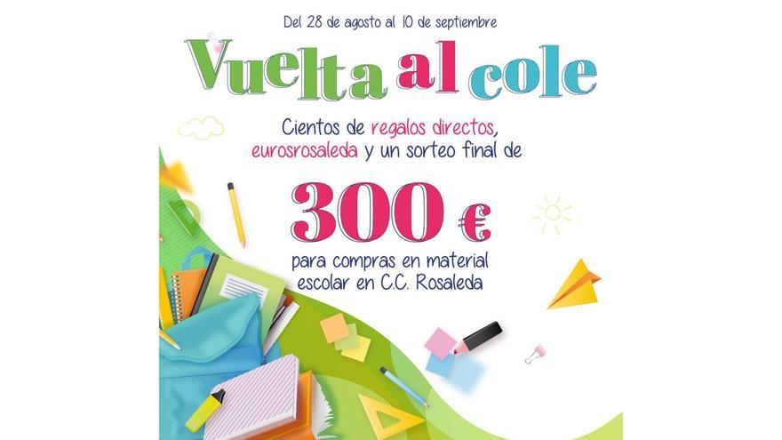 El Centro Comercial Rosaleda celebra la vuelta al cole sorteando 300 euros en material escolar