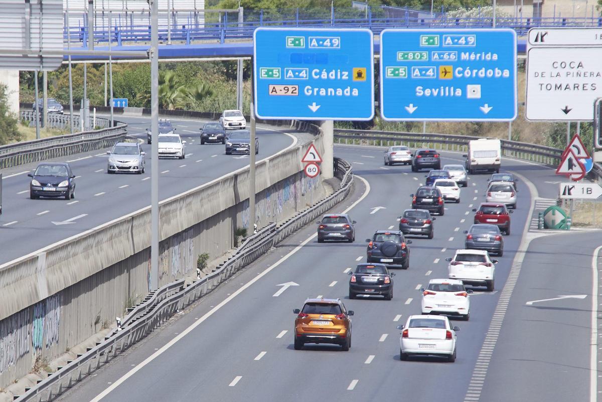 Tráfico en carretera de Andalucía.