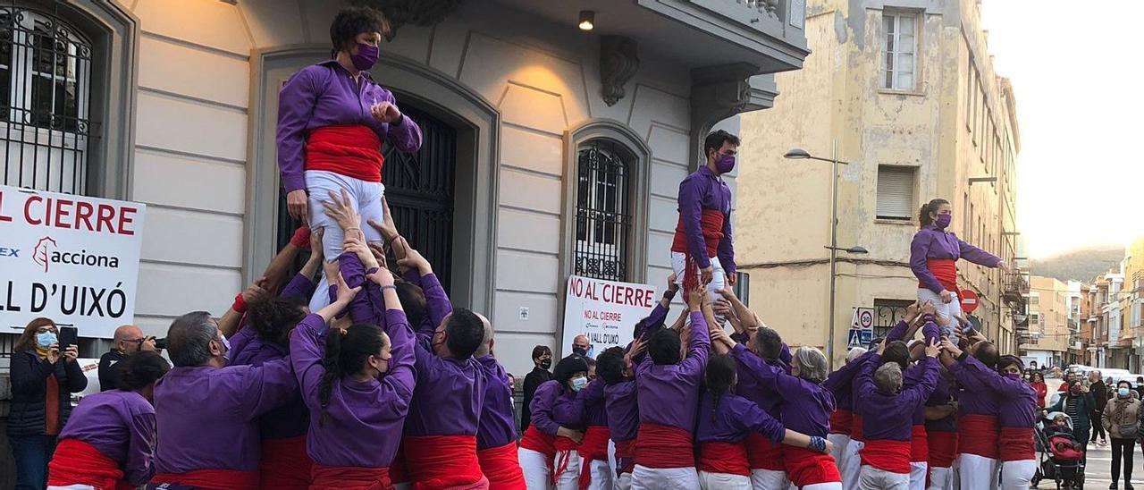 El espectáculo de la muixeranga no ha faltado en la recuperación del Aplec de la Plana.