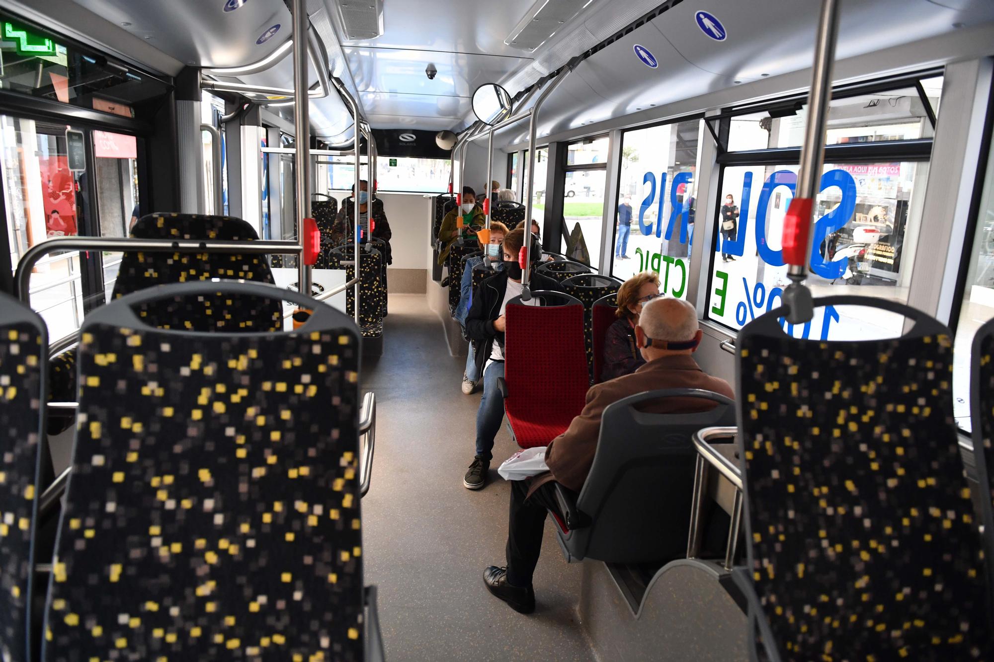 Tranvías prueba un autobús eléctrico