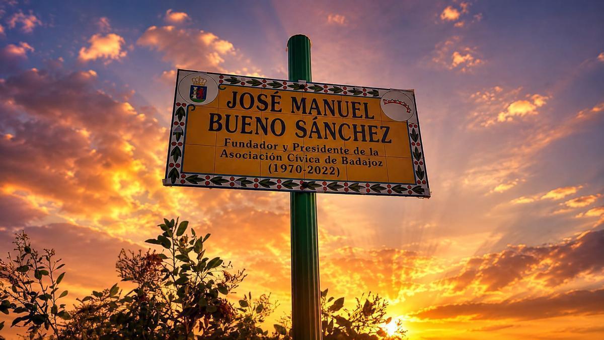 Galería | Así ha sido el homenaje a José Manuel Bueno, al que Badajoz ha dedicado una calle
