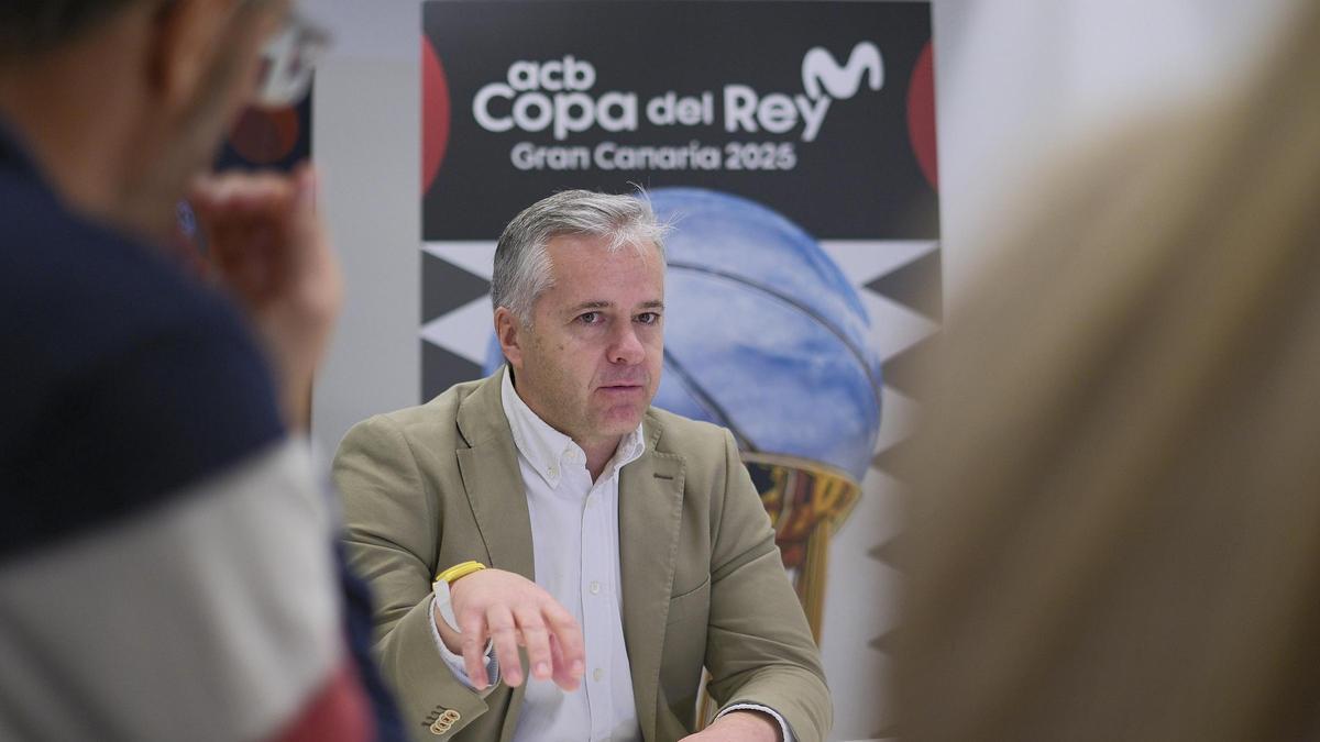José Miguel Calleja, director general de la ACB, durante el desayuno informativo con los medios de comunicación.
