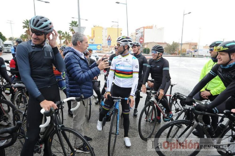 TVE graba a Alejandro Valverde en Alcantarilla