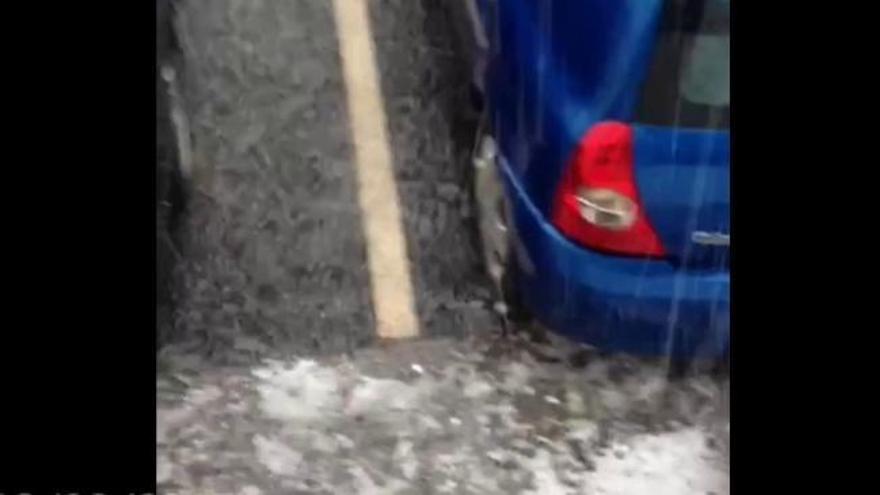 Granizo en Los Llanos de Teror