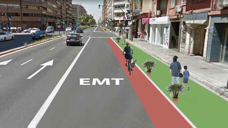 València garantizará la distancia social con aceras más amplias y carriles bici