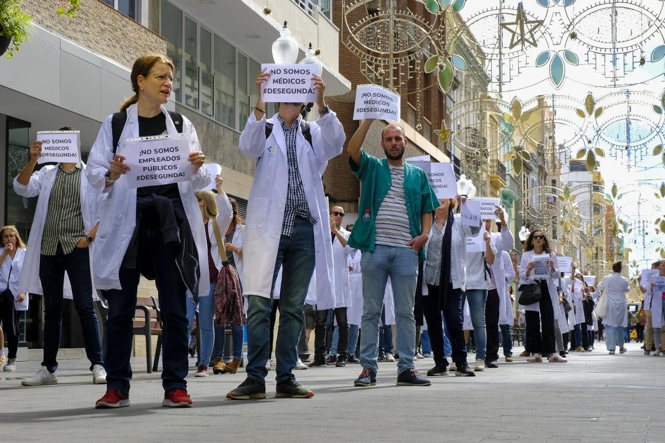 Marea Blanca, por la consolidación en la calle Triana en Las Palmas de Gran Canaria