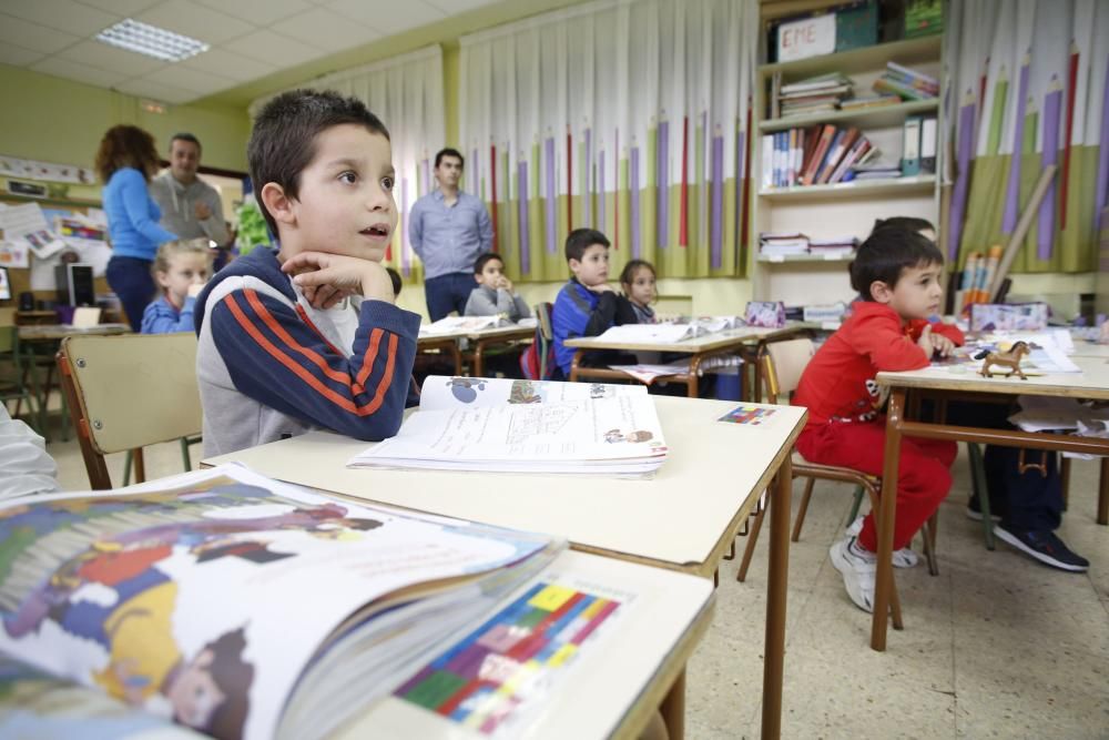 Alumnos del colegio de La Carriona.