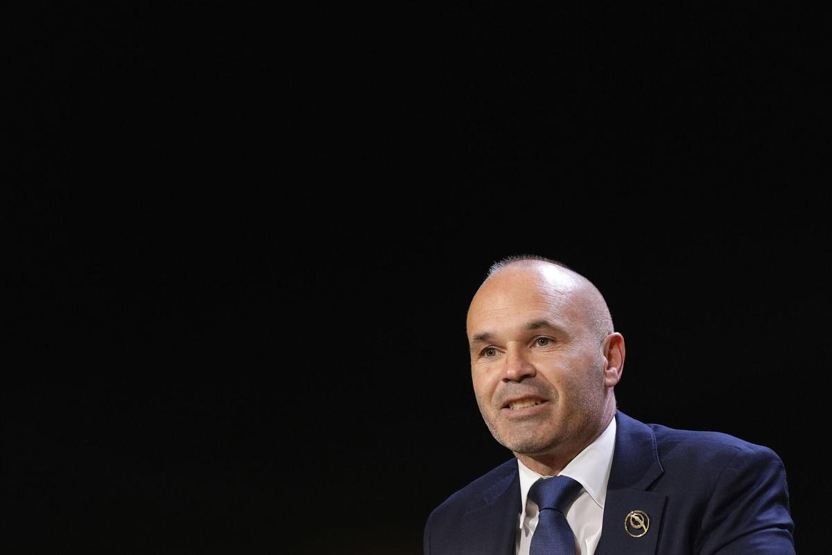 Andrés Iniesta en Dubai durante los Globe Soccer Awards 2025.