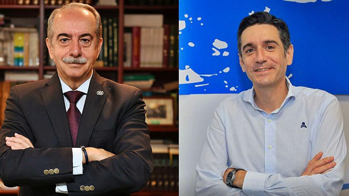 Arriba, a la izquierda, Antonio Couceiro, nuevo presidente del Deportivo. A la derecha, el consejero David Villasuso. Abajo, los nuevos consejeros: Emma Lustres, Carlos Cantó y Eduardo Blanco. |  // L. O.