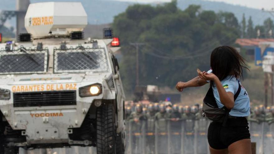 Disturbios en la frontera de Venezuela.