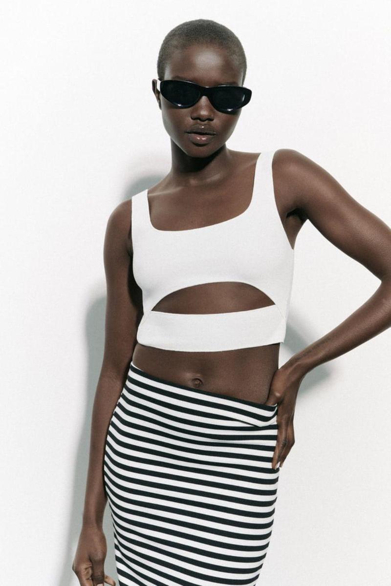 Top blanco de Zara