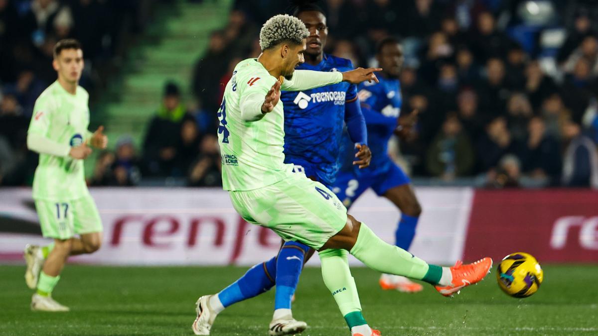 Araujo, en el duelo ante el Getafe
