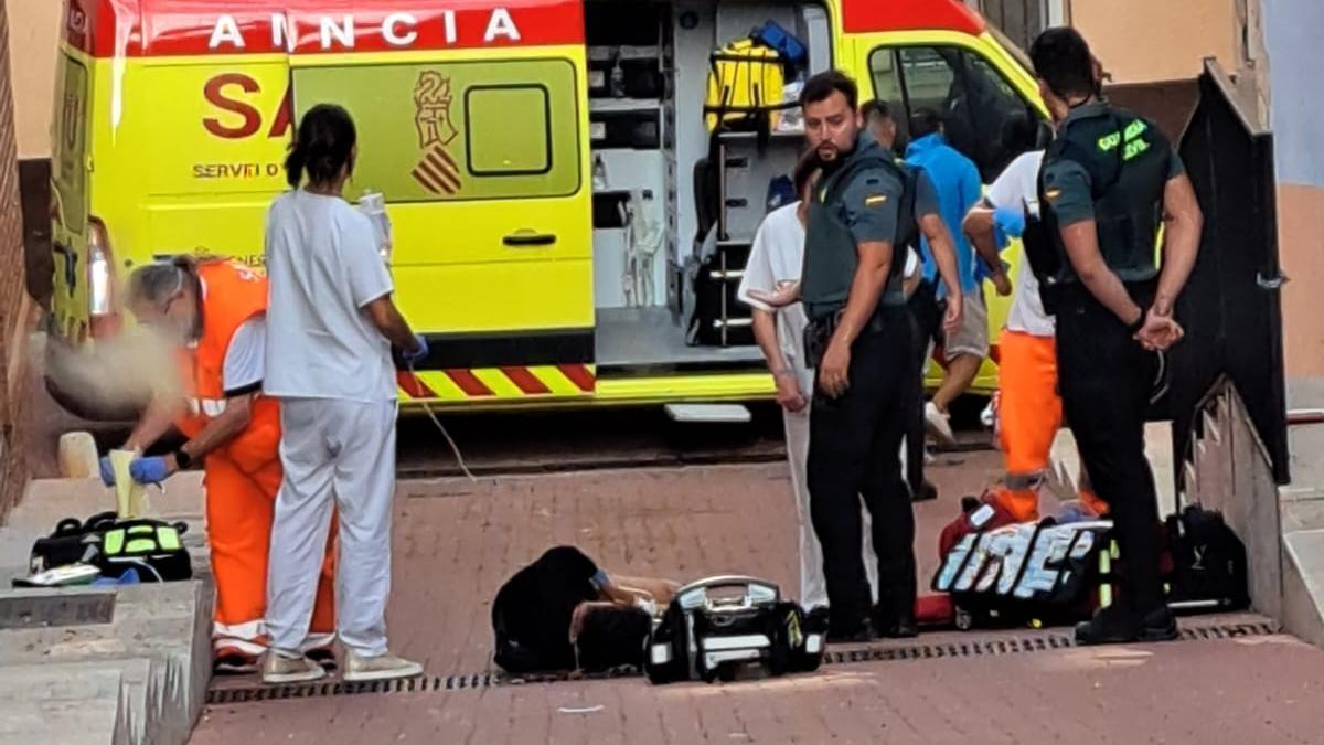 Imagen de los sanitarios en el lugar de los hechos