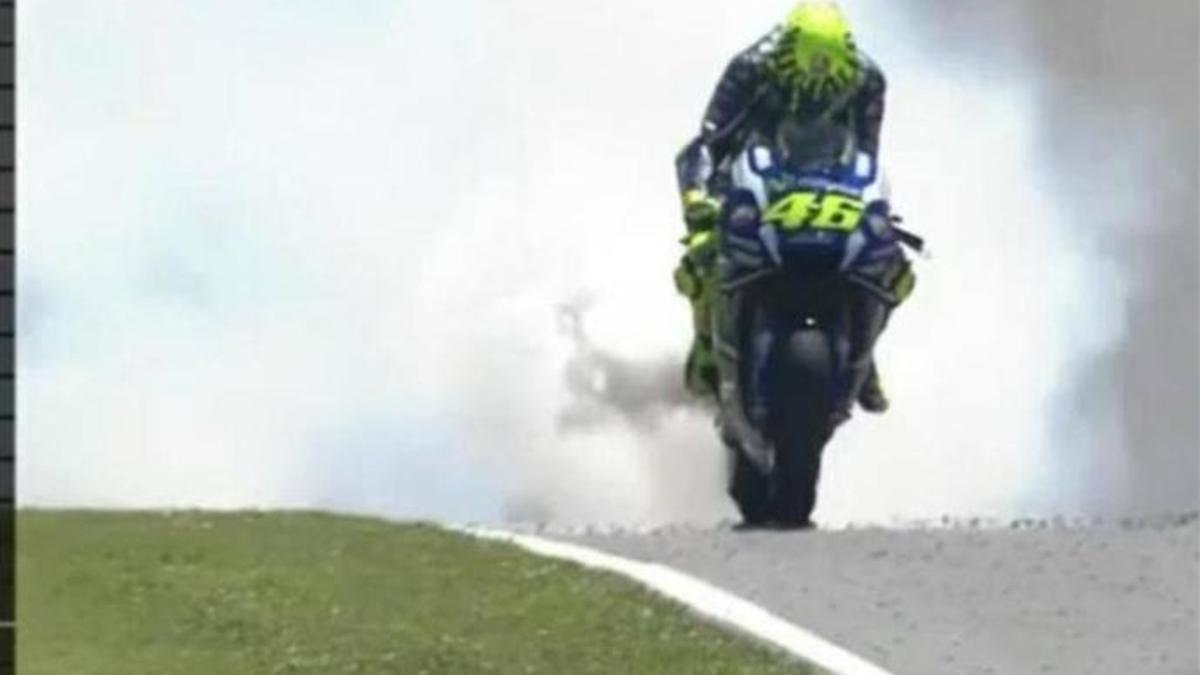 Valentino Rossi, tras romper motor en Mugello