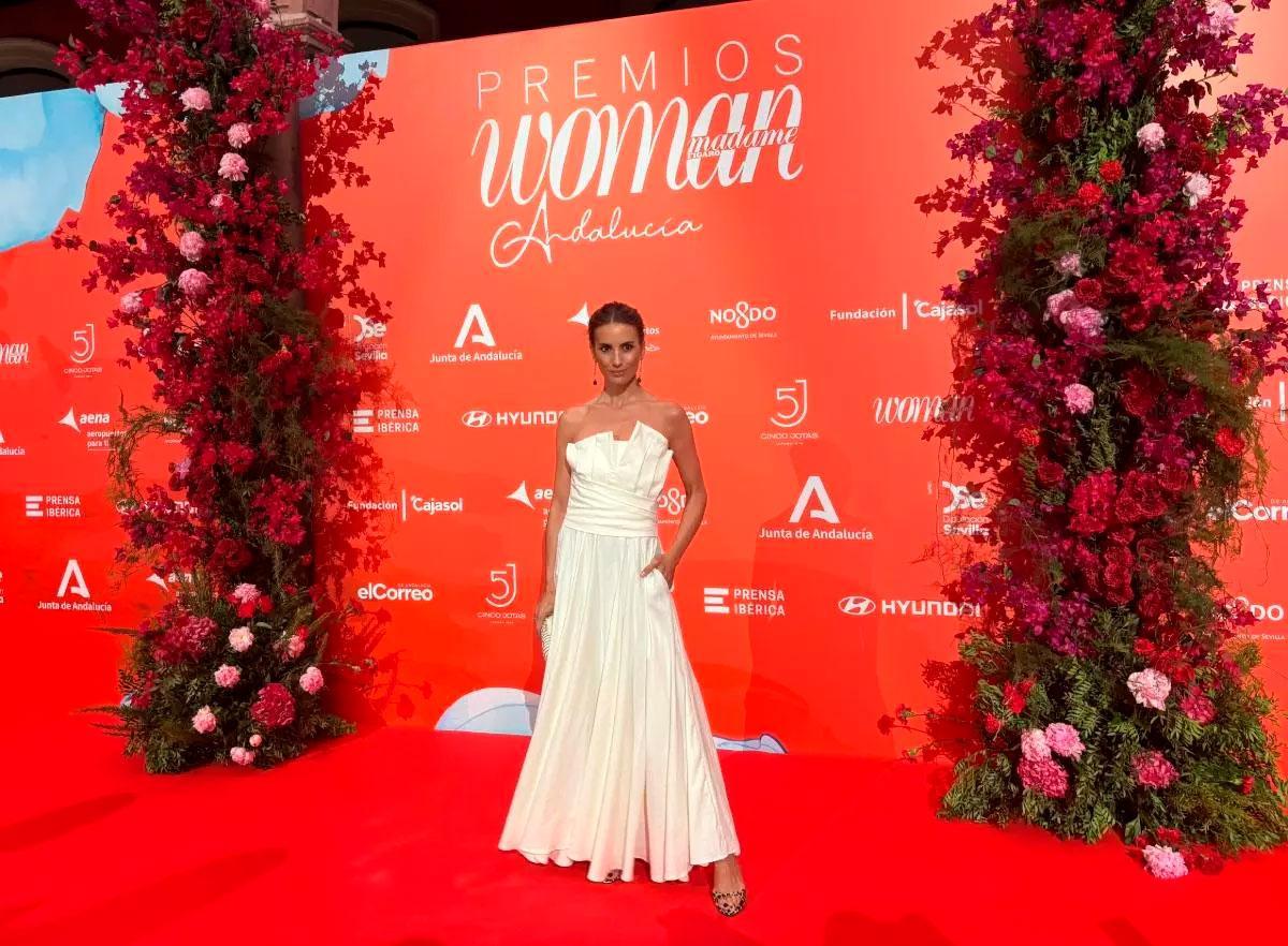 Carmen de la Puerta, alma mater de la firma de moda Vogana, en los Premios Woman Andalucía.