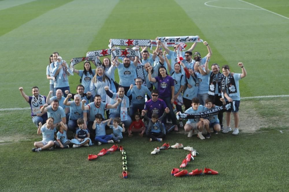 La afición del Celta se calza las botas del jugador número doce