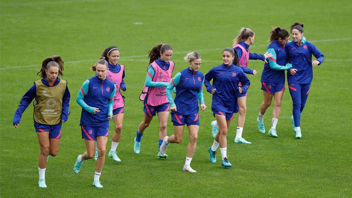 El Barça, en el último entrenamiento previo a la final de Champions
